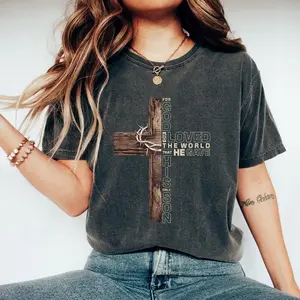 Comfort Cross TShirt, Faith Cross T-Shirt, Christian Gift, Faith Gift, Christian Tee, Religious Mom Gift, Gift For Her, Faith Cross TShirt