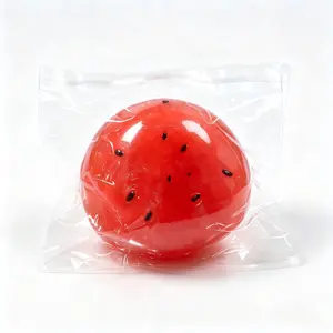 Squishy Watermelon Slush Moldable Fidget Item | Crinkling Sand Sound Stress Relief Squeeze Accessory, Super Playable Soft Sensory Tool for Kids & Adults Anxiety Ease