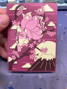 Kawaii Custom Gaming Card Sleeves: Pink Kitsune