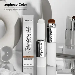 Color-Adapting Foundation Stick with Brush Lightweight Cream-to-Skin Formula  Buildable Natural Coverage  Travel-Friendly Base Makeup 13g Tinted