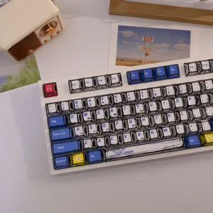 138 Key Comic 2.0 Keycaps, Pbt Dye Sublimation Cherry Profile Design, Compatible with Mx Switches, Fits Keyboard Models 61/64/68/87/96/104/108