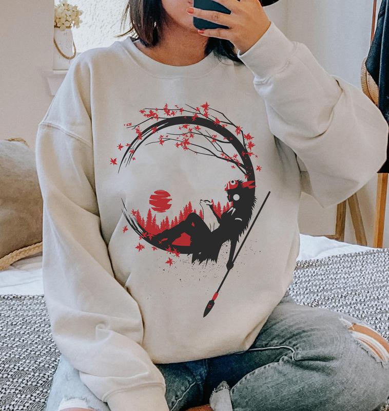 Princess Mononoke Shirt, Sweatshirt, Hoodie | Mononoke Hime Tee | Forest Spirit Shirt Kodama Tree Shirt Studio Ghibli Gift Cotton Tops