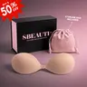 Strapless Push Up Sticky Bra for Women - Seamless Adhesive Silicone Invisible Bra, Waterproof Sweat-Proof, Reusable, Derm-tested, Backless Cleavage Lift for Wedding Party Date Night Summer,sohochic