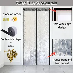 Lace Magnetic Screen Door Air Conditioning Door Curtain, Insulated Mosquito Netting, Easy Install Soft Eva Material, Ideal for Living Room Bedroom