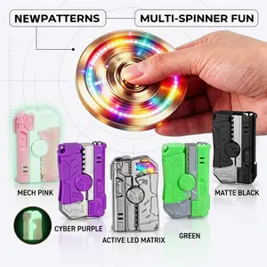 Fingertip Spinner with Ignition Feature, Portable Stress Relief Fidget Gadget Packaged in Elegant Gift Box for Friends Family, Butane Fuel Not Included