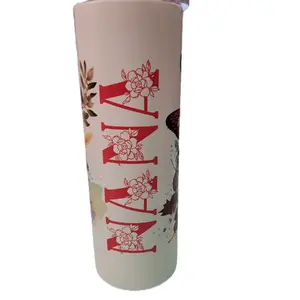 20oz stainless steel tumbler beautiful nana with butterflies