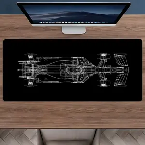 Fashion Racing Model Large Gaming Mouse Pad, Gaming Desk Accessory, Aesthetic Desktop Protective Pad, Desktop Accessories, Washable Rubber Pad Non-Slip Lock Edge Multi-Size Mouse Pad Suitable For Home Office, Good Gift for Family and Friends