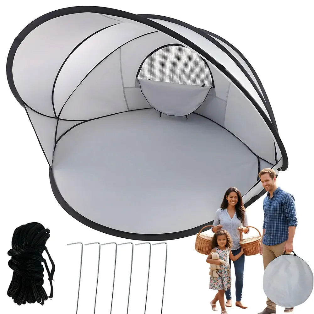 Fully Automatic Instant Quick Open Pop-up Tent, UPF 50+ UV Protection Sunshade Park Camping Tent, Lightweight Camping Tent, Portable Outdoor Camping Tent, Fits 2-3 People