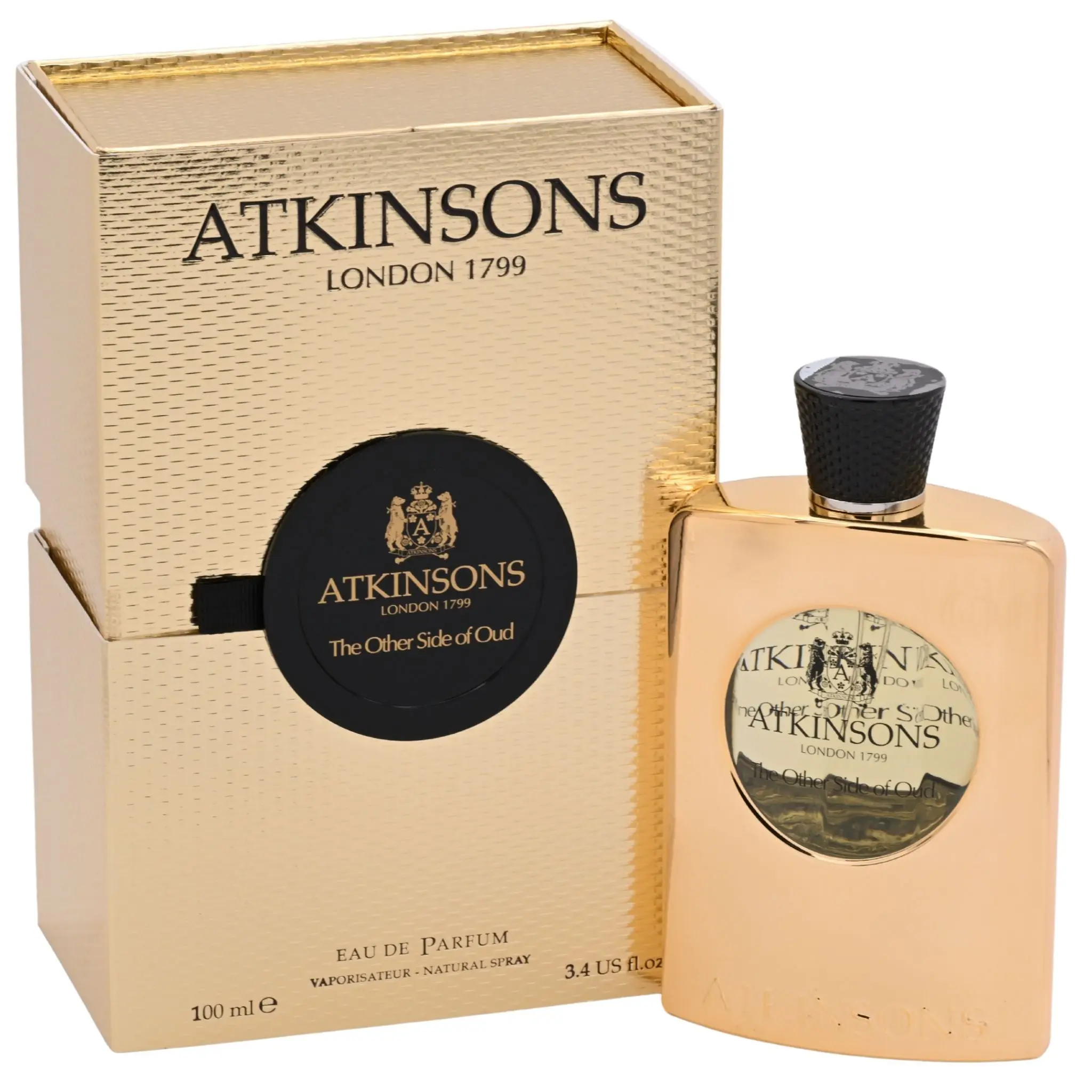 Atkinsons The Other Side of Oud Unisex Oriental Eau de Parfum (EDP) - 3.4 fl oz Cardamom Blend, Cinnamon Spiced Strong Scent, Oriental Vibe, Rich Layering, Cinnamon Unisex Fragrance, Spiced Unisex Fragrance