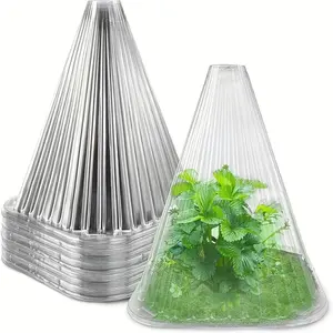 30 Reusable Clear Plastic Plant Bell Covers - Shield Plants from Birds, Frost, and Snails - 7.7" Deep x 8.7" High Garden Protection Accessories