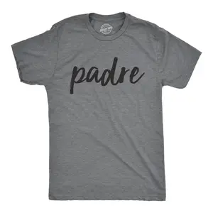 Mens Padre T Shirt Awesome Fathers Day Tee for Dad Great Gift Mens Funny T Shirts Cool Vintage Fashion T-Shirt Gift Classic Menswear Dad Joke Apparel for Men Novelty Tees for Guys Dark Grey