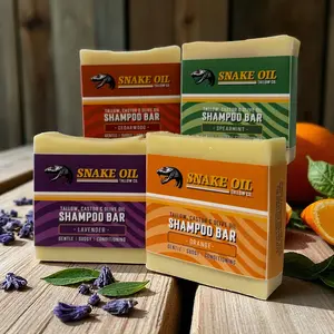 Castor Oil & Tallow Shampoo Bar - Gentle Sudsy Moisturizing for Hair & Body - Natural Vitamin A/D/E/K - Safe for Babies Children & Adults - Great for Dry Scalp & Oily Hair
