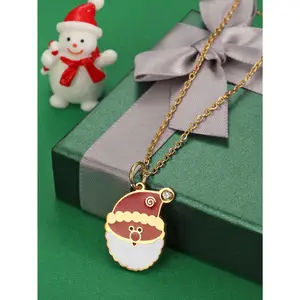 Christmas Vibe Santa Claus Necklace, Must-have Cute Necklace for Holidays