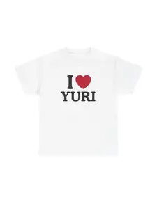 Retro I Love Yuri Shirt GL Pattern Fan Gift T-shirt Unseix Sportswear Top