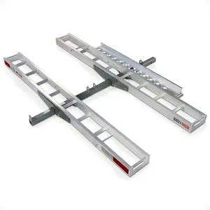 Black Widow Double Motorcycle Carrier with Ramp for 2" Hitch, 600 Pound Capacity