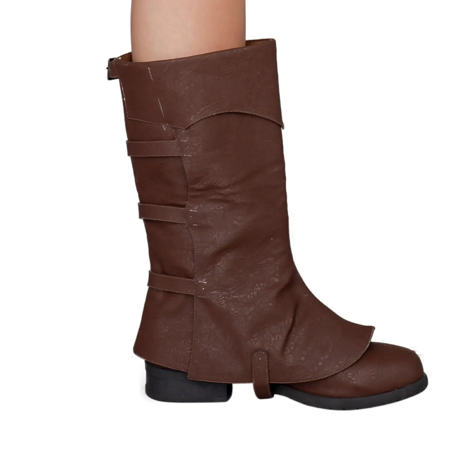 Brown Jedi Space Pirate Gotham Engineer Unisex Halloween Cosplay Costume Boots
