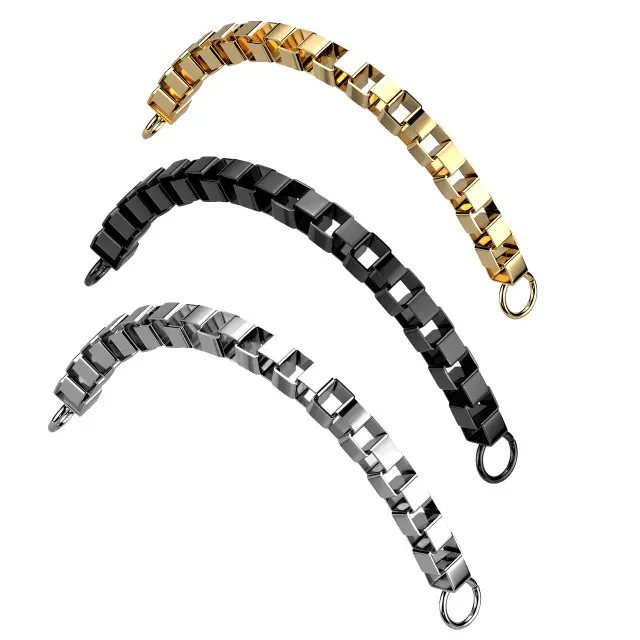 Nose Chain Piercing Across Stainless Steel Nose Ring Connector Box Chain