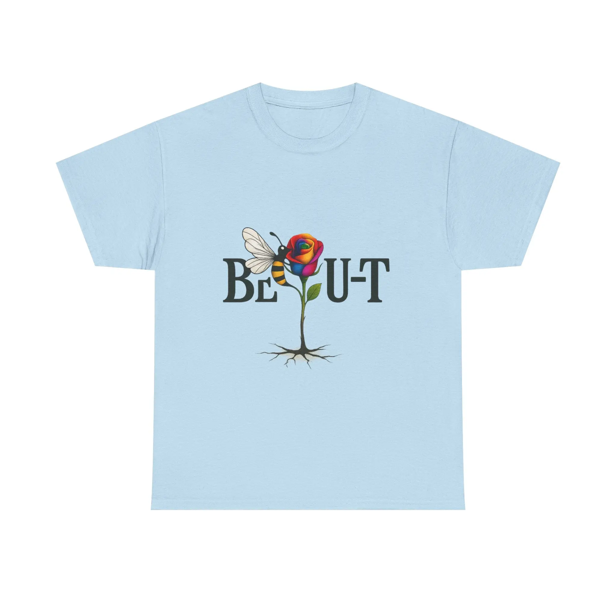 T-Shirt — "Be-Out" Rose & Bee Graphic Tee