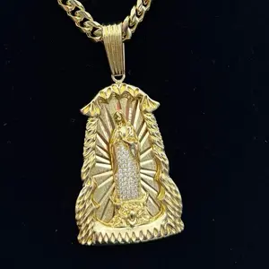 14k Gold Bonded Pendant ONLY >medalla sola solo el dije
