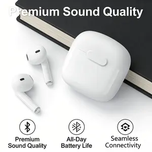 Stereo Wireless Earbuds, Ideal for Music and Sports, Touch Control, Rechargeable, Long Battery Life, Compatible with iOS and Android