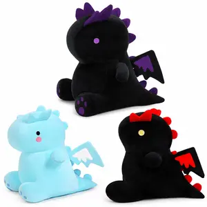 CHUBBYJOY Cute Dinosaur Dragon Plush Toy, 9Inch 15Inch Soft Stuffed Animal Pillow with Wings and Colorful Spikes, Kawaii Dino Plush for Kids Boys Girls, Birthday Christmas Gift