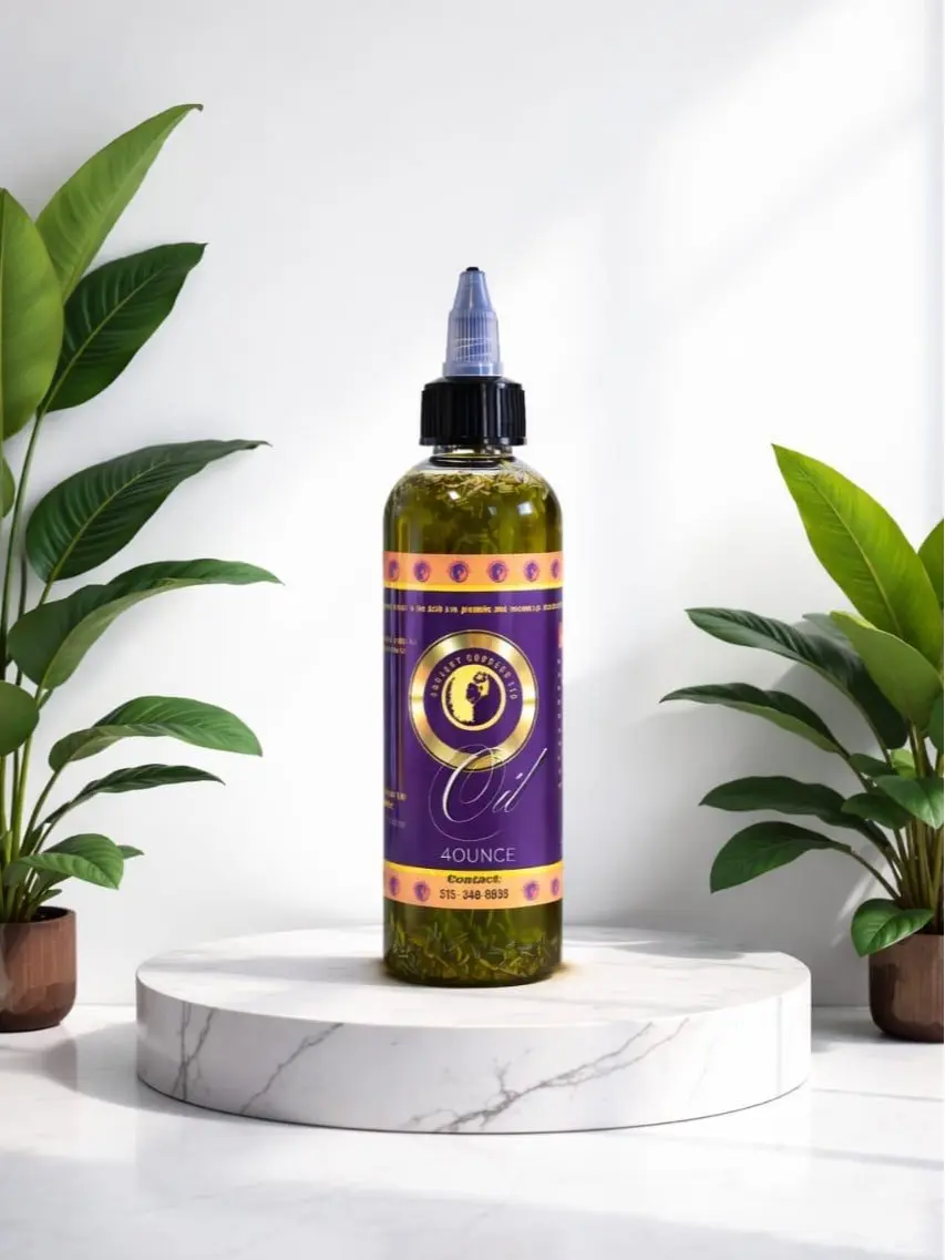 Radiant Goddess Hair Oil - 4 oz Bottle with Black Spray Nozzle, Rosemary & Fenugreek Blend