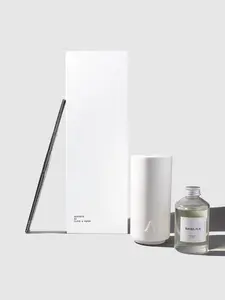 Cloth & Paper Aesthete Ceramic Diffuser with Lid, 6.7ml Basilica Scent, Includes 3 Fragrance Reeds, Vegan & Non-Toxic