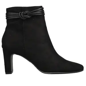 CL by Laundry Womens Never Ending Round Toe Zippered Casual Boots Ankle Mid Heel 2-3" - Black