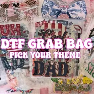 DTF Transfers - DTF Grab Bag Pick Your Theme - Variety of Designs Included - 10 Transfers