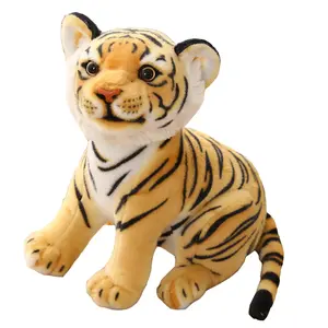 Tiger Plush Toy Animal Tiger Pillow Cute Animal Plush Stuffed Toy Animal Doll, Gift for Boys Girls (Yellow, 9.0 in)