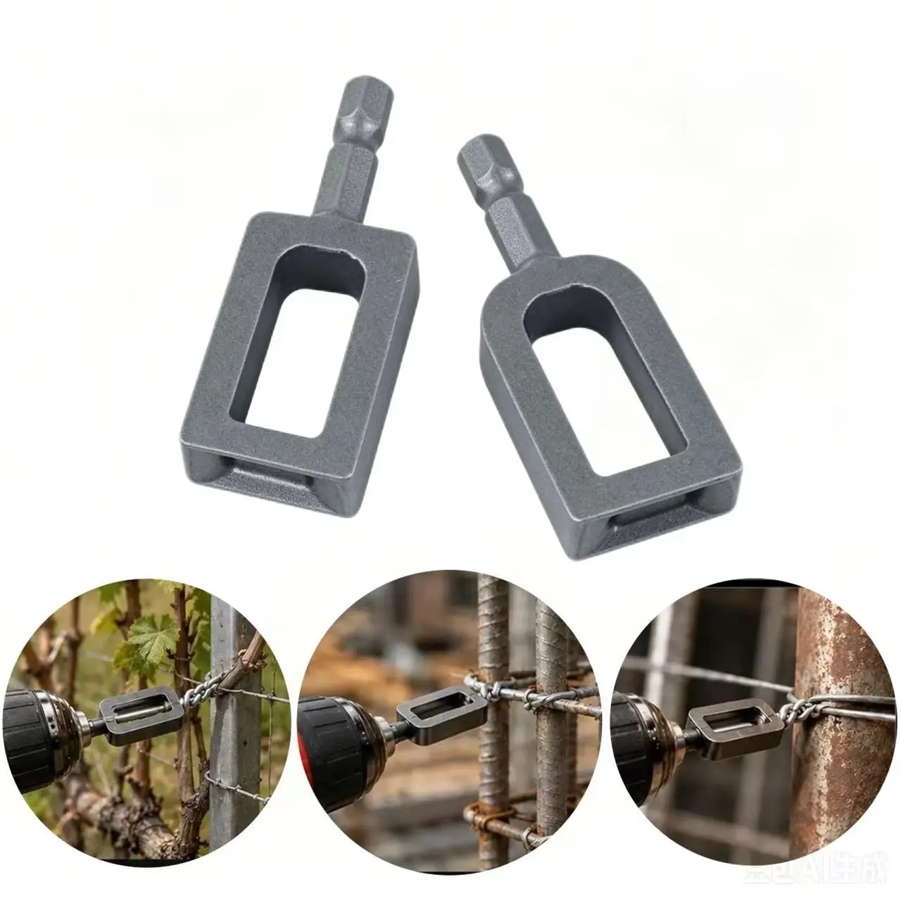Multifunctional Wire Twister-Knotter, Sizes #9 & #11, Winding Tool with Twisting Sleeve for Large-Diameter Wire Applications，wire twister tool, wire twisting tool, fence wire tool, manual wire knotter