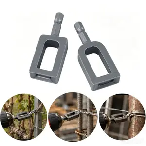 Multifunctional Wire Twister-Knotter, Sizes #9 & #11, Winding Tool with Twisting Sleeve for Large-Diameter Wire Applications