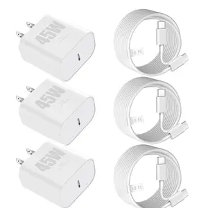 For iPhone 17 Pro Max Charger Fast Charging, 2 Pack 45W USB C Charger Block with 10FT USB C Charging Cable for iPhone 17/16/16 Plus/16 Pro/16 Pro Max/15 Pro Max