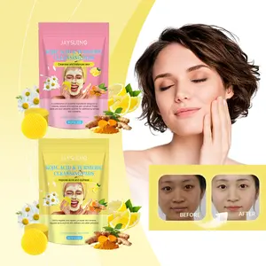 Jaysing Tea Sour Turmeric Cotton Pad Exfoliates Soft and Clear Soothing Facial Cleansing Pad Lemon Makeup Chamomile Cleanser Comfortable Makeup Gentle