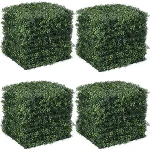 12PCS Artificial Grass Panels, Outdoor Garden Greenery Privacy Screen Fence, Decor Backdrop for Home Improvement Use, Room Decor