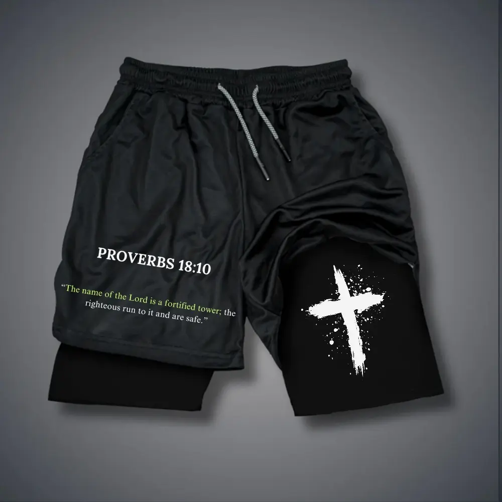 Bible 80s 90s summer men shorts for men jorts outfit men graphic shorts Double-layer sports shorts Comfortable short shorts summer