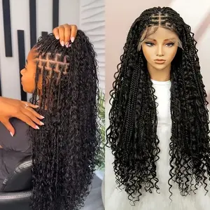 Hot Girl African Braid, Latin American Curl, Full Lace Hand-Woven Wig