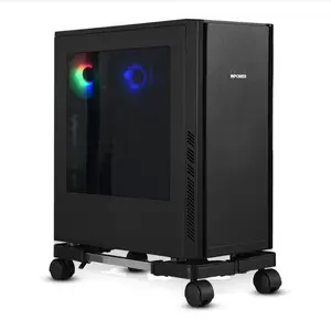 Computer Tower Stand, Adjustable Mobile CPU Stand with Rolling Caster Wheels, Premium PC Tower Stand Holder for Floor Carpet Gaming PC Case