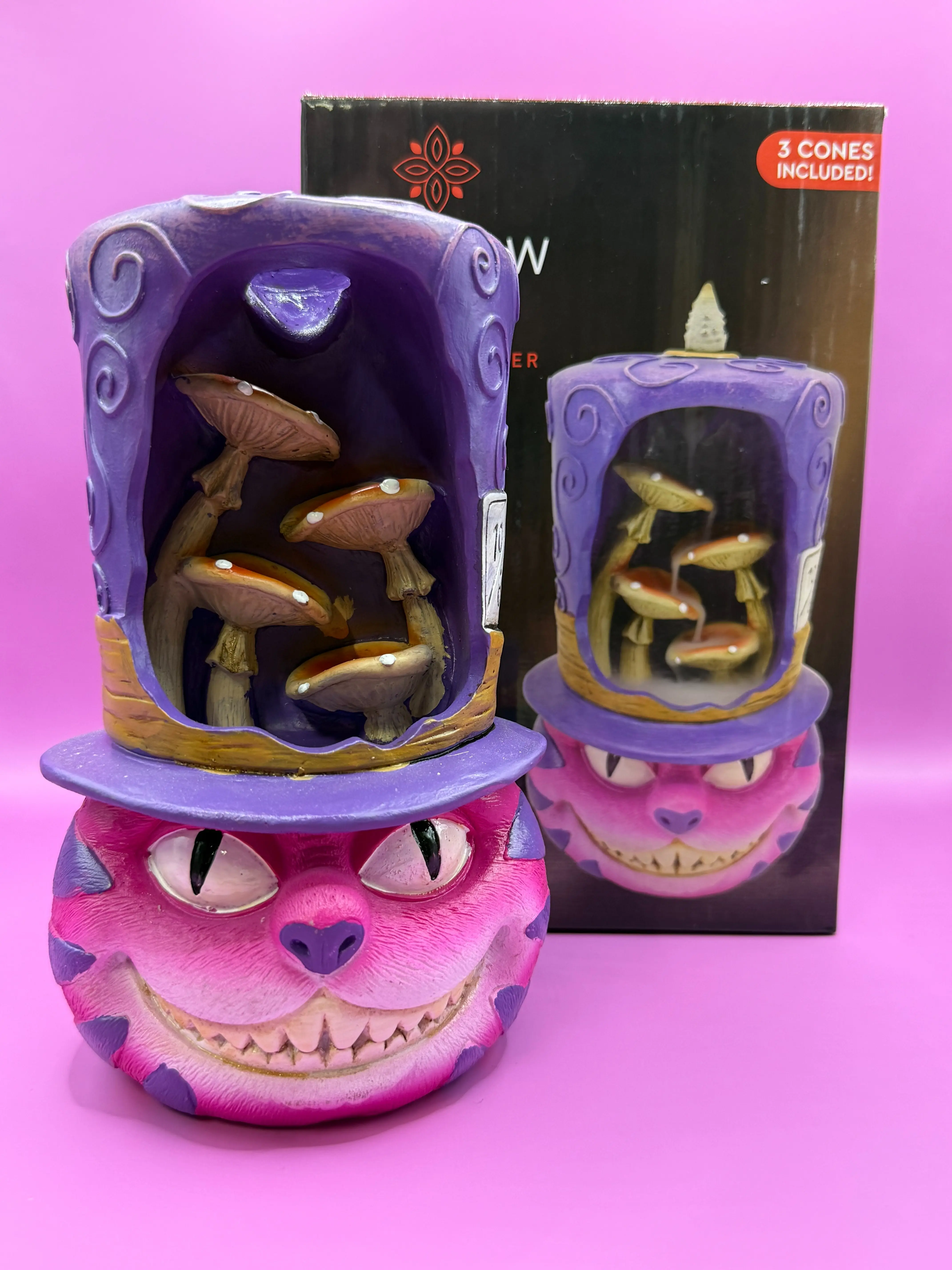 Cheshire cat Backflow burner