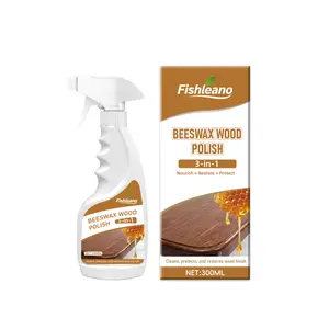 Fishleano Solid Wood Furniture Care Spray — Beeswax Formula — Removes Stains & Watermarks — Restores Luster — No Sanding or Scrubbing Required