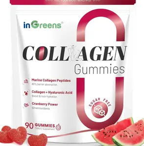 Collagen Peptides Gummies for Women - 5000mg Hydrolyzed Marine Collagen, Sugar Free with Type I,II,III & Biotin, 90 Count