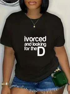 100% Cotton Ivorced And Looking For The D Funny Gift Idea Divorce Party T-Shirt