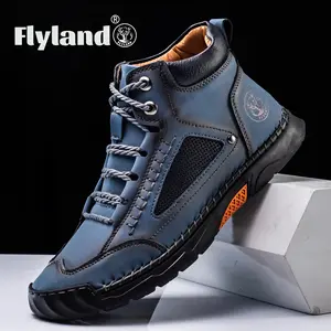 FLYLAND Men's Fashion Vintage Classical Handmade Dress Boot Chukka Boot Daily Casual Work Office Shoe