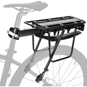 Rear  Rack, 110 LB Capacity Quick Release  Cargo Racks with Mudguard and Reflective, Adjustable  Alloy Ebike Carrier Rack for 26"-29" Frames