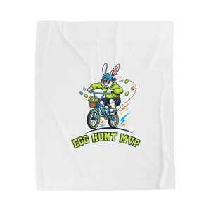 Egg Hunt MVP Blanket | Boys Easter graphic, dinosaur egg, camo Easter vibe