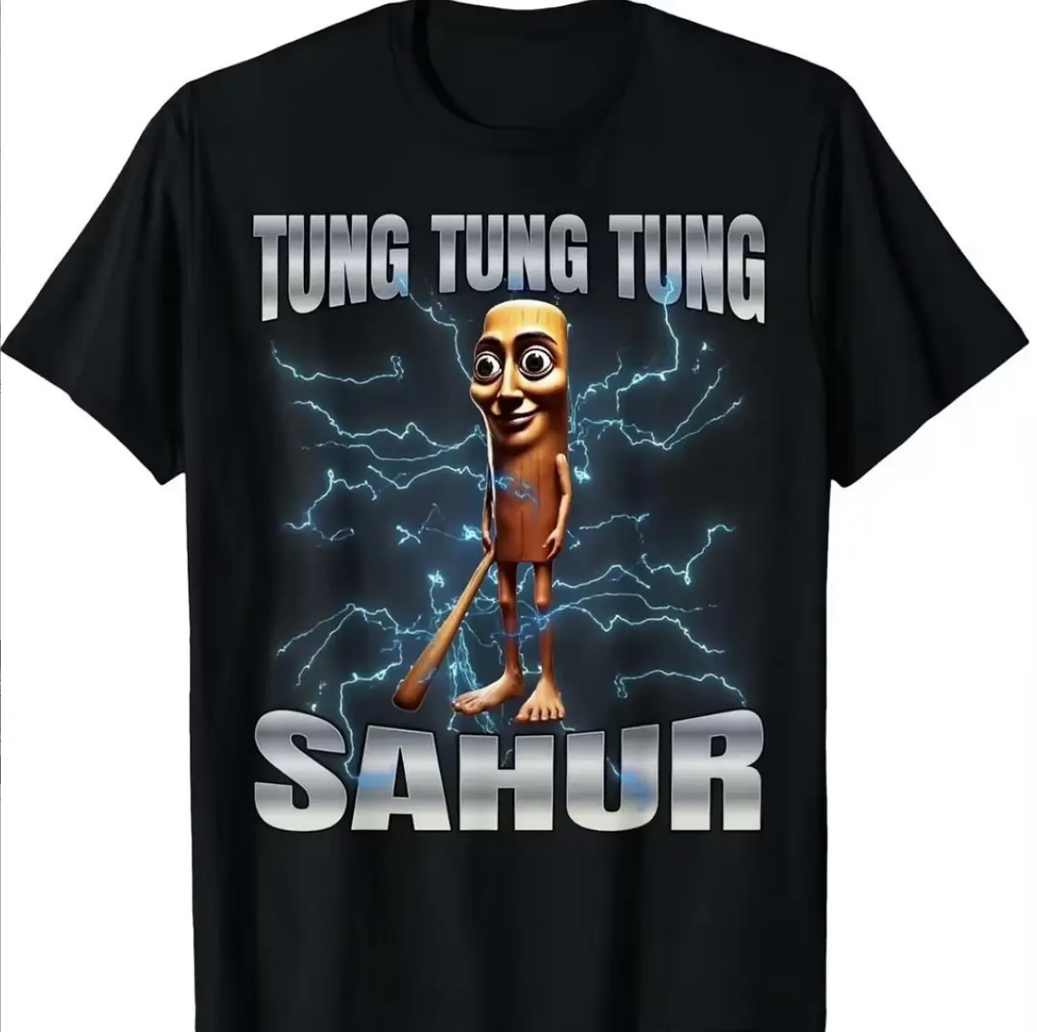 Unisex 100 Percent Cotton Graphic Tee Featuring Tung Tung Tung Sahur Theme for Women summerwins