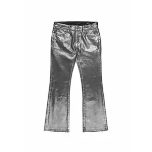 Silver Foil Ankle Bootcut