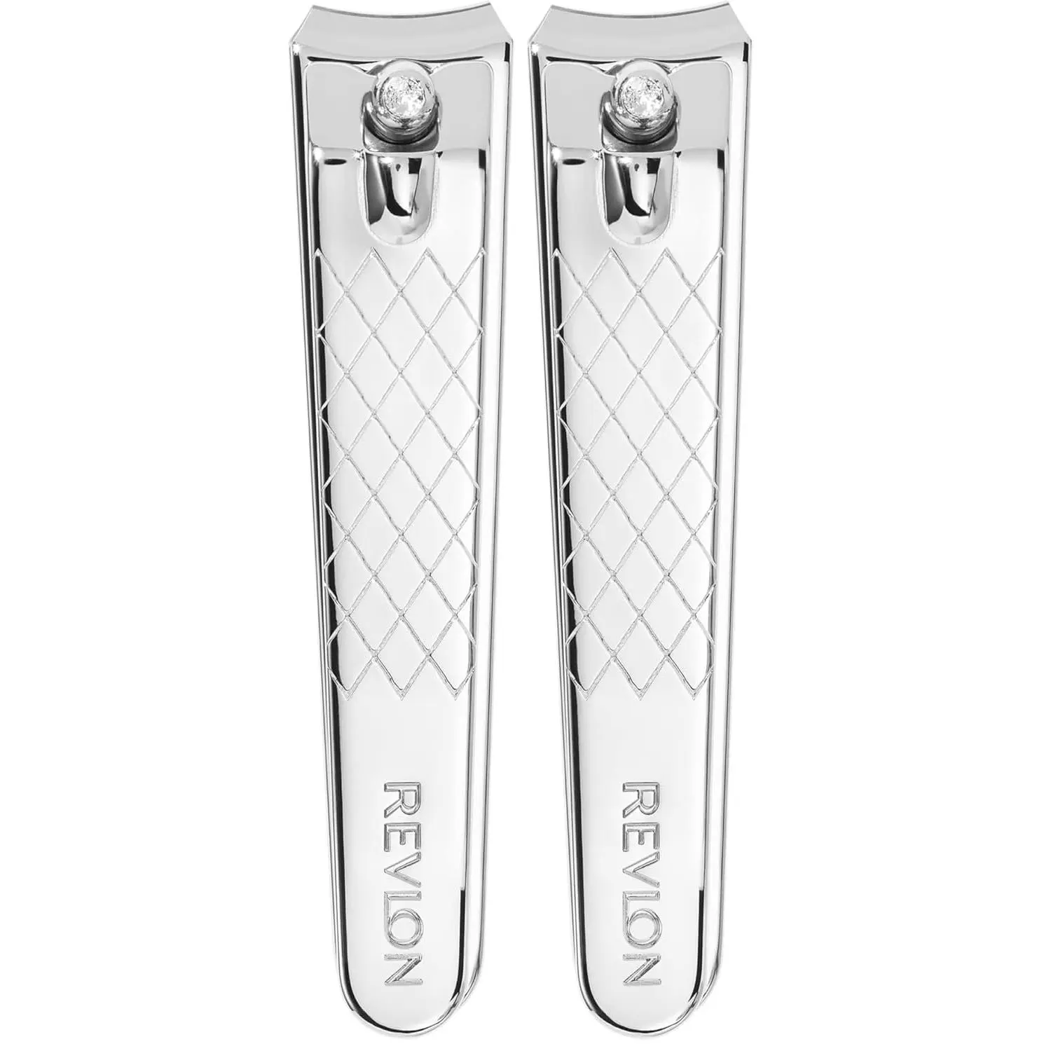 REVLON Mini Nail Clippers (Pack of 2) - Manicure & Grooming Tool with Foldaway File, Curved Lever-Action Blades, Contoured Handles for At-Home Pedicures & Nail Care, Smooth, Mess-Free Grooming, Neat, Trimmed Nails