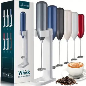 Electric Milk Frother Home Kitchen Appliances Handheld Egg Beater Household Supplies Includes Upgraded Stand