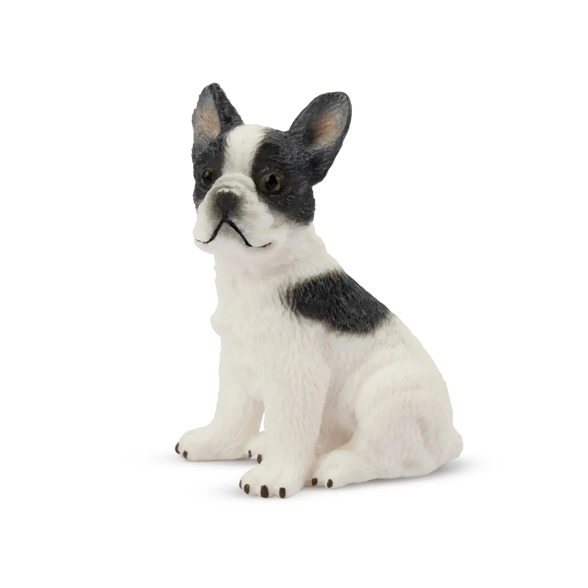 Toymany Hand-Painted Sitting French Bulldog Puppy PVC Plastic Figurine Statue - Small Size, Realistic Look Plastic Dog Model for Early Education, Montessori Sensory Play, Thoughtful Gifts (Toys & Hobbies Action Figure), Gift Idea, One-Piece